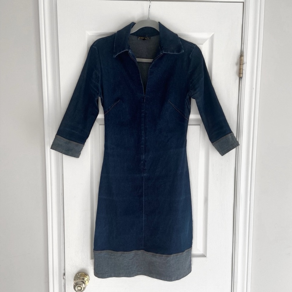 Le Chateau | Stylish Denim Dress with 3/4 Sleeves